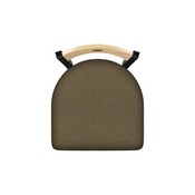 630 Voltaire 18" Chair with Black Wrinkle Finish, Natural Back, and Graph Cork Seat, 63018BWNatMplB017