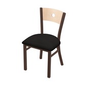630 Voltaire 18" Chair with Bronze Finish, Natural Back, and Canter Espresso Seat, 63018BZNatMplB003