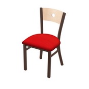630 Voltaire 18" Chair with Bronze Finish, Natural Back, and Canter Red Seat, 63018BZNatMplB011
