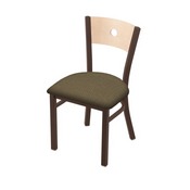 630 Voltaire 18" Chair with Bronze Finish, Natural Back, and Graph Cork Seat, 63018BZNatMplB017