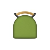 630 Voltaire 18" Chair with Pewter Finish, Medium Back, and Canter Kiwi Green Seat, 63018PWMedMplB009