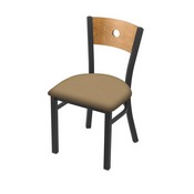 630 Voltaire 18" Chair with Pewter Finish, Medium Back, and Canter Sand Seat, 63018PWMedMplB013