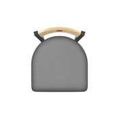 630 Voltaire 18" Chair with Pewter Finish, Natural Back, and Canter Folkstone Grey Seat, 63018PWNatMplB007