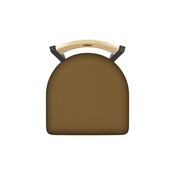 630 Voltaire 18" Chair with Pewter Finish, Natural Back, and Canter Saddle Seat, 63018PWNatMplB012