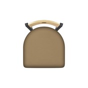 630 Voltaire 18" Chair with Pewter Finish, Natural Back, and Canter Sand Seat, 63018PWNatMplB013