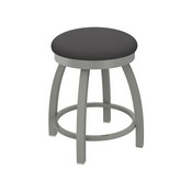 802 Misha 18" Swivel Vanity Stool with Anodized Nickel Finish and Canter Storm Seat, 80218AN004