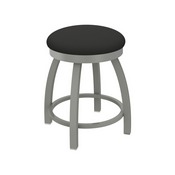 802 Misha 18" Swivel Vanity Stool with Anodized Nickel Finish and Canter Iron Seat, 80218AN008