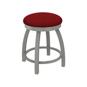 802 Misha 18" Swivel Vanity Stool with Anodized Nickel Finish and Graph Ruby Seat, 80218AN016