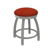 802 Misha 18" Swivel Vanity Stool with Anodized Nickel Finish and Graph Poppy Seat, 80218AN021