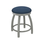 802 Misha 18" Swivel Vanity Stool with Anodized Nickel Finish and Rein Bay Seat, 80218AN024