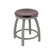 802 Misha 18" Swivel Vanity Stool with Anodized Nickel Finish and Dark Cherry Maple Seat, 80218ANDCMpl