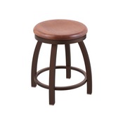 802 Misha 18" Swivel Vanity Stool with Bronze Finish and Medium Oak Seat, 80218BZMedOak