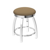 802 Misha 18" Swivel Vanity Stool with Chrome Finish and Canter Sand Seat, 80218CH013