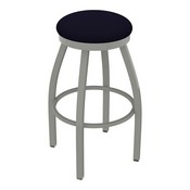 802 Misha Swivel Stool with Anodized Nickel Finish and Canter Twilight Seat, AGS-80225AN002