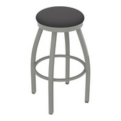 802 Misha Swivel Stool with Anodized Nickel Finish and Canter Storm Seat, AGS-80225AN004