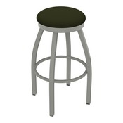 802 Misha Swivel Stool with Anodized Nickel Finish and Canter Pine Seat, AGS-80225AN010