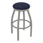 802 Misha Swivel Stool with Anodized Nickel Finish and Graph Anchor Seat, AGS-80225AN014