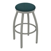 802 Misha Swivel Stool with Anodized Nickel Finish and Graph Tidal Seat, AGS-80225AN022
