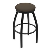 802 Misha 36" Swivel Extra Tall Bar Stool with Black Wrinkle Finish and Canter Earth Seat, 80236BW006