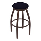 802 Misha Swivel Stool with Bronze Finish and Canter Twilight Seat, AGS-80225BZ002