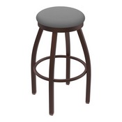 802 Misha Swivel Stool with Bronze Finish and Canter Folkstone Grey Seat, AGS-80225BZ007