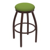 802 Misha Swivel Stool with Bronze Finish and Canter Kiwi Green Seat, AGS-80225BZ009
