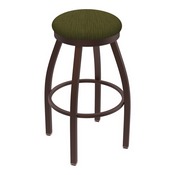 802 Misha Swivel Stool with Bronze Finish and Graph Parrot Seat, AGS-80225BZ015