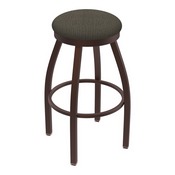 802 Misha Swivel Stool with Bronze Finish and Graph Chalice Seat, AGS-80225BZ019