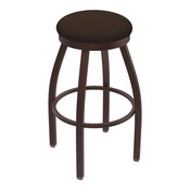 802 Misha Swivel Stool with Bronze Finish and Rein Coffee Seat, AGS-80225BZ025