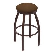 802 Misha Swivel Stool with Bronze Finish and Rein Thatch Seat, AGS-80225BZ026