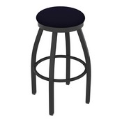802 Misha Swivel Stool with Pewter Finish and Canter Twilight Seat, AGS-80225PW002