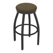 802 Misha Swivel Stool with Pewter Finish and Graph Cork Seat, AGS-80225PW017