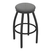 802 Misha Swivel Stool with Pewter Finish and Graph Alpine Seat, AGS-80225PW020