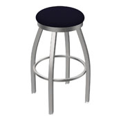 802 Misha Swivel Stool with Stainless Finish and Canter Twilight Seat, AGS-80225SS002