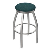 802 Misha Swivel Stool with Stainless Finish and Graph Tidal Seat, AGS-80225SS022