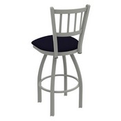 810 Contessa Swivel Stool with Anodized Nickel Finish and Canter Twilight Seat, AGS-81025AN002