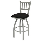 810 Contessa Swivel Stool with Anodized Nickel Finish and Canter Espresso Seat, AGS-81025AN003