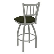 810 Contessa Swivel Stool with Anodized Nickel Finish and Canter Pine Seat, AGS-81025AN010