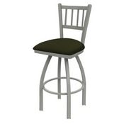 810 Contessa Swivel Stool with Anodized Nickel Finish and Canter Pine Seat, AGS-81025AN010