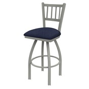 810 Contessa Swivel Stool with Anodized Nickel Finish and Graph Anchor Seat, AGS-81025AN014