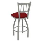 810 Contessa Swivel Stool with Anodized Nickel Finish and Graph Ruby Seat, AGS-81025AN016