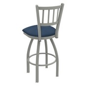 810 Contessa Swivel Stool with Anodized Nickel Finish and Rein Bay Seat, AGS-81025AN024