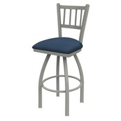 810 Contessa Swivel Stool with Anodized Nickel Finish and Rein Bay Seat, AGS-81025AN024