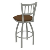810 Contessa Swivel Stool with Anodized Nickel Finish and Rein Thatch Seat, AGS-81025AN026