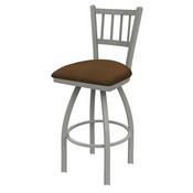 810 Contessa Swivel Stool with Anodized Nickel Finish and Rein Thatch Seat, AGS-81025AN026