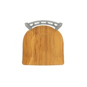 810 Contessa Swivel Stool with Anodized Nickel Finish and Medium Oak Seat, AGS-81025ANMedOak