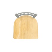 810 Contessa Swivel Stool with Anodized Nickel Finish and Natural Oak Seat, AGS-81025ANNatOak