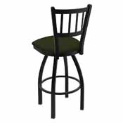 810 Contessa 36" Swivel Bar Stool with Black Wrinkle Finish and Canter Pine Seat, 81036BW010