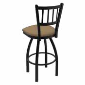 810 Contessa Swivel Stool with Black Wrinkle Finish and Canter Sand Seat, AGS-81025BW013