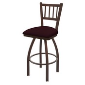 810 Contessa Swivel Stool with Bronze Finish and Canter Bordeaux Seat, AGS-81025BZ005